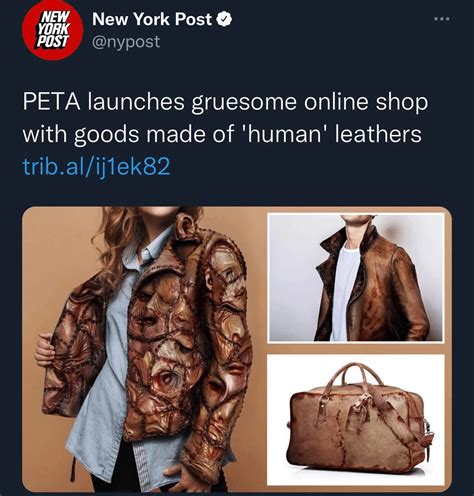 peta fake human leather clothes|peta human leather scam.